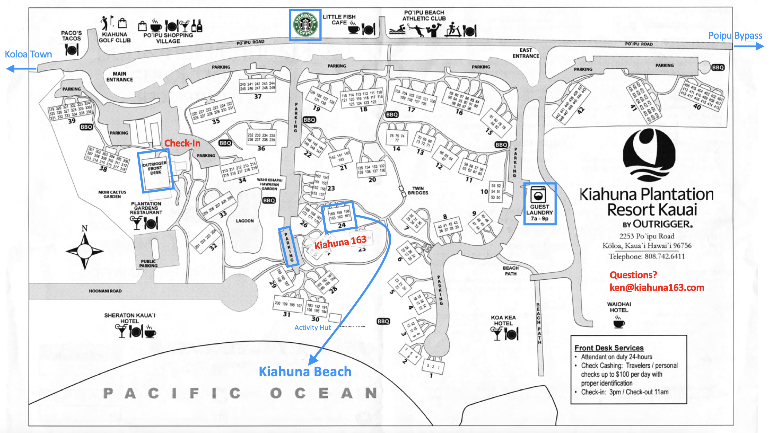 Map of Kiahuna
              Plantation Resort
